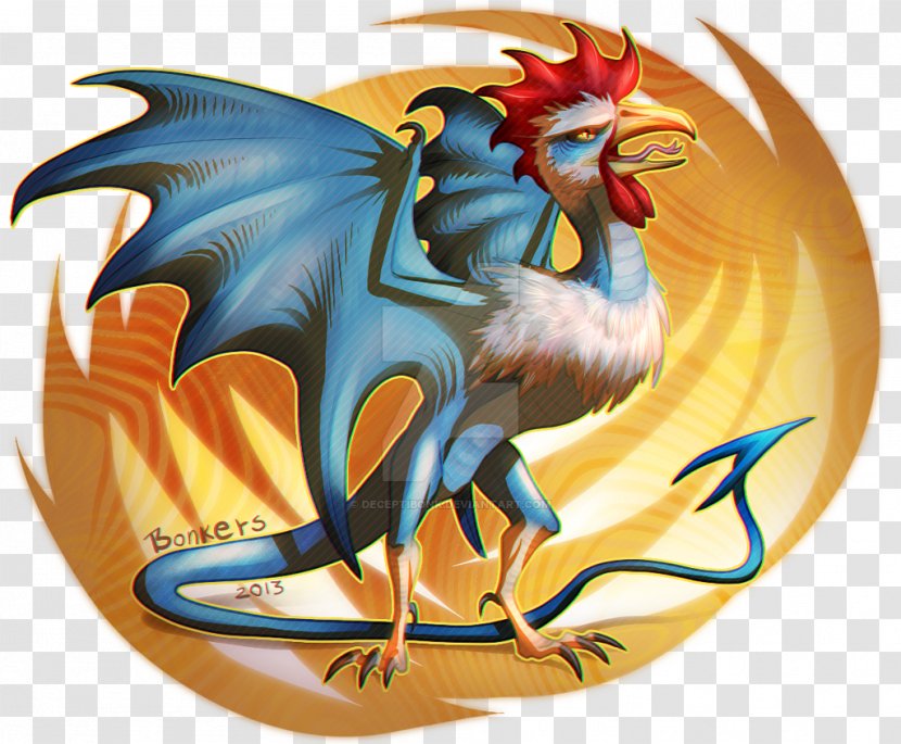 Rooster Dragon Chicken As Food Cockatrice - Mythical Creature Transparent PNG