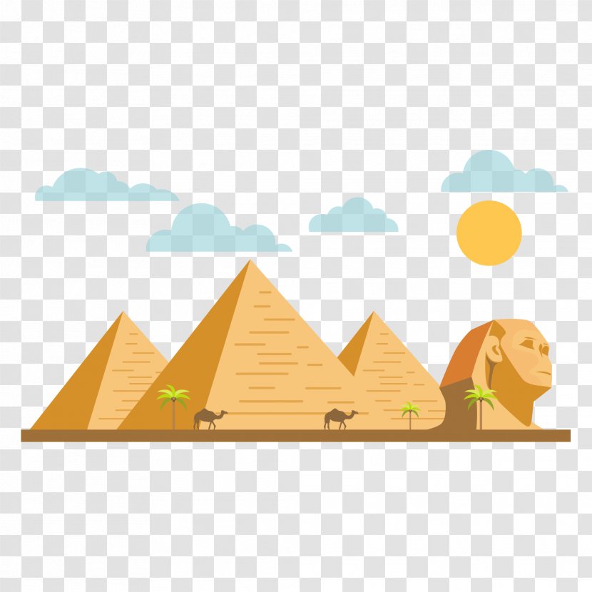 Great Sphinx Of Giza Egyptian Pyramids Pyramid Ancient Egypt - Illustration Transparent PNG