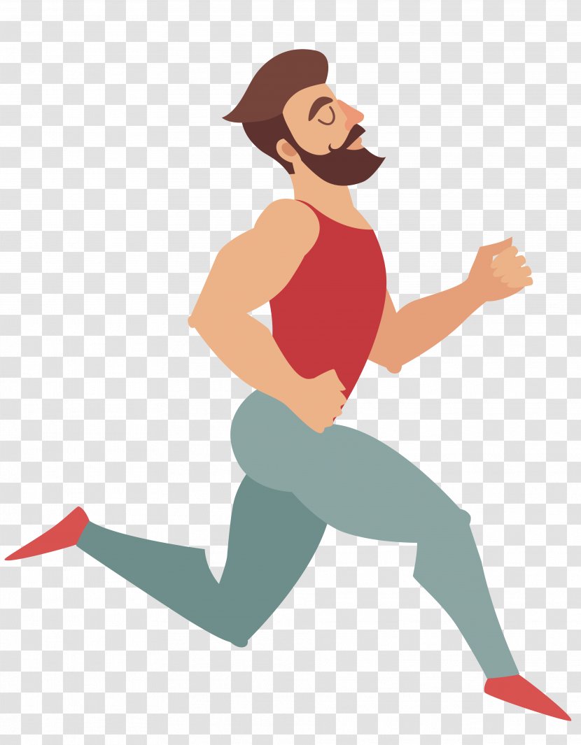 Fitness Centre Physical Exercise Muscle - Cartoon - Running Man Transparent PNG