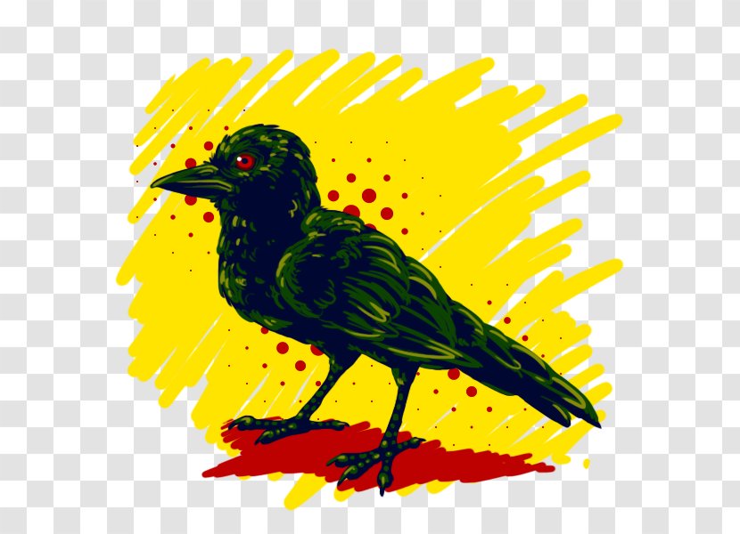 Eurasian Golden Oriole Lark Illustration Indian Graphics - Songbird - Hand Painted Crow Transparent PNG