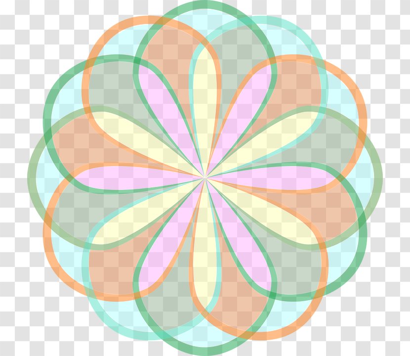 Stained Glass Symmetry Clip Art - Green Transparent PNG