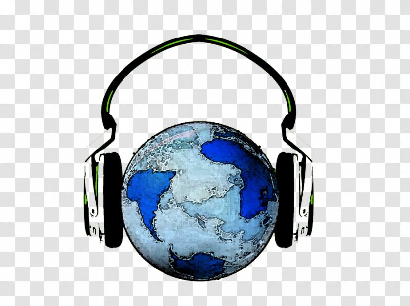 Headphones - Headset - Earth Wearing Image Transparent PNG