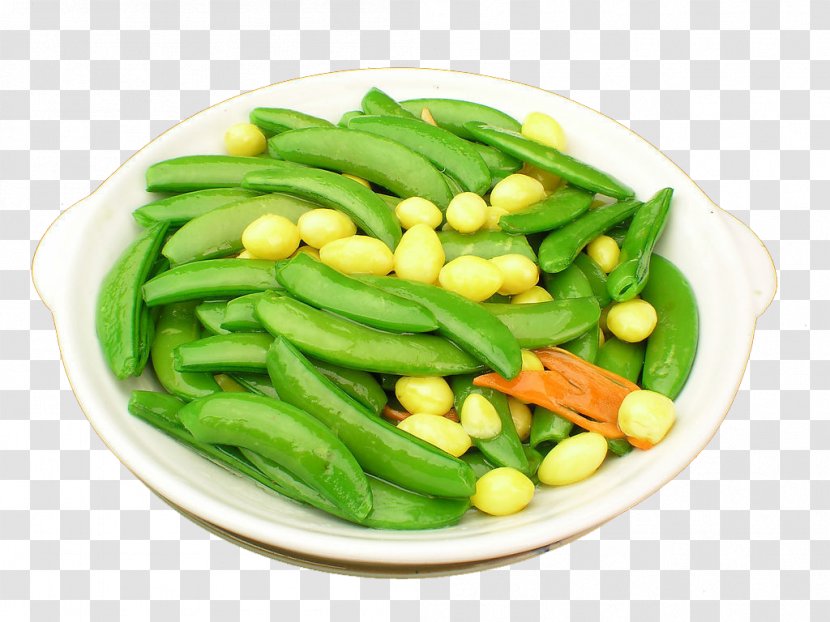 Green Bean Snap Pea Stir Frying Food - Natural Foods - Ginkgo Fried Sugar Peas Transparent PNG