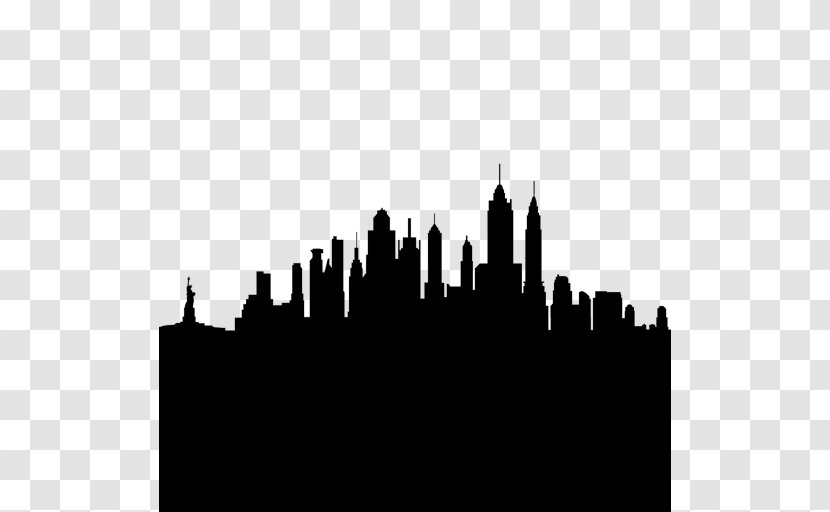 New York City Skyline Silhouette Drawing Clip Art - Landmark Transparent PNG