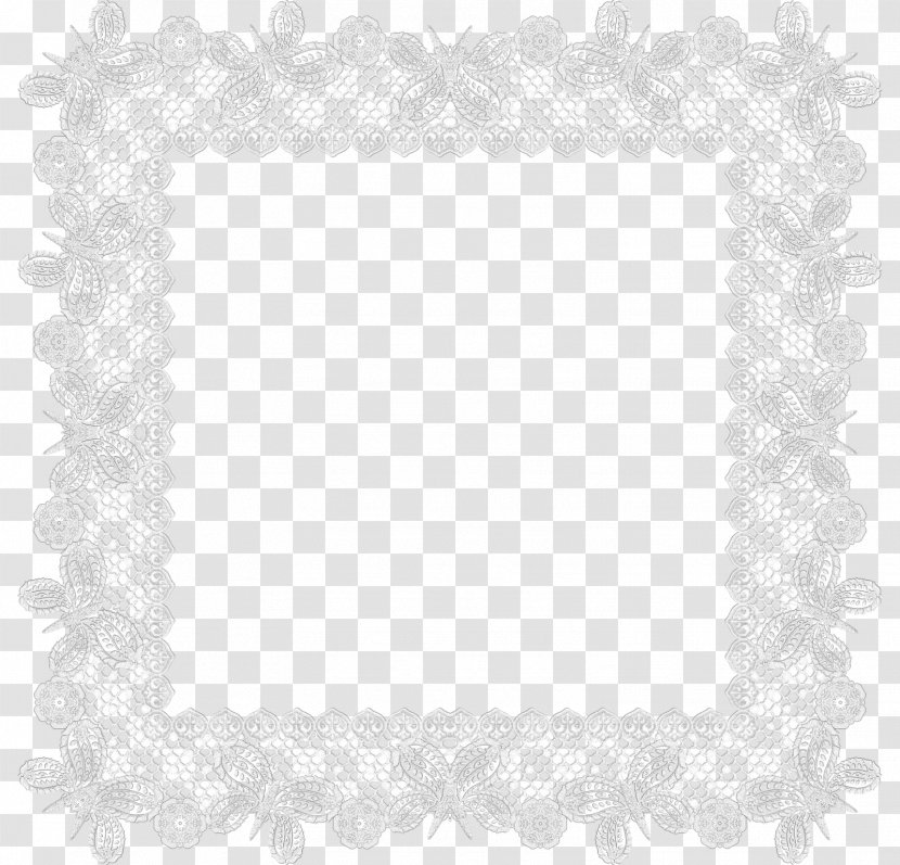 White Picture Frames Lace Black Pattern - And - High Quality Border Cliparts For Free! Transparent PNG