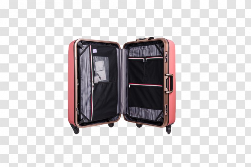 Suitcase Baggage Travel Airplane Hand Luggage - Pink - Open Transparent PNG