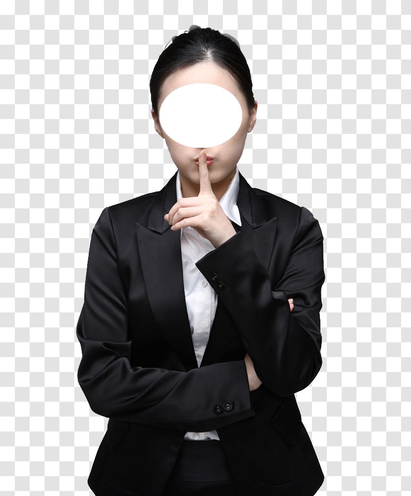 Gesture Lie Finger - Businessperson - Gestures Whispering Of Professional Women Transparent PNG
