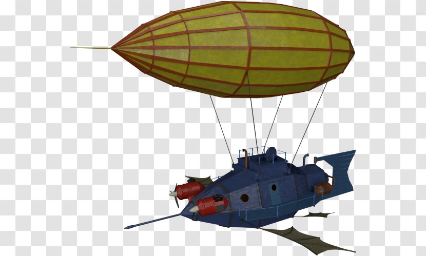 Zeppelin Vehicle - Airship - Parachute Transparent PNG