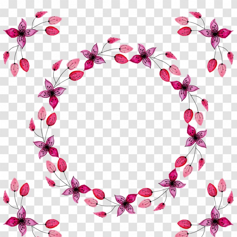 Euclidean Vector Calendar Photography Number Flower - Pink - Purple Wreath Transparent PNG