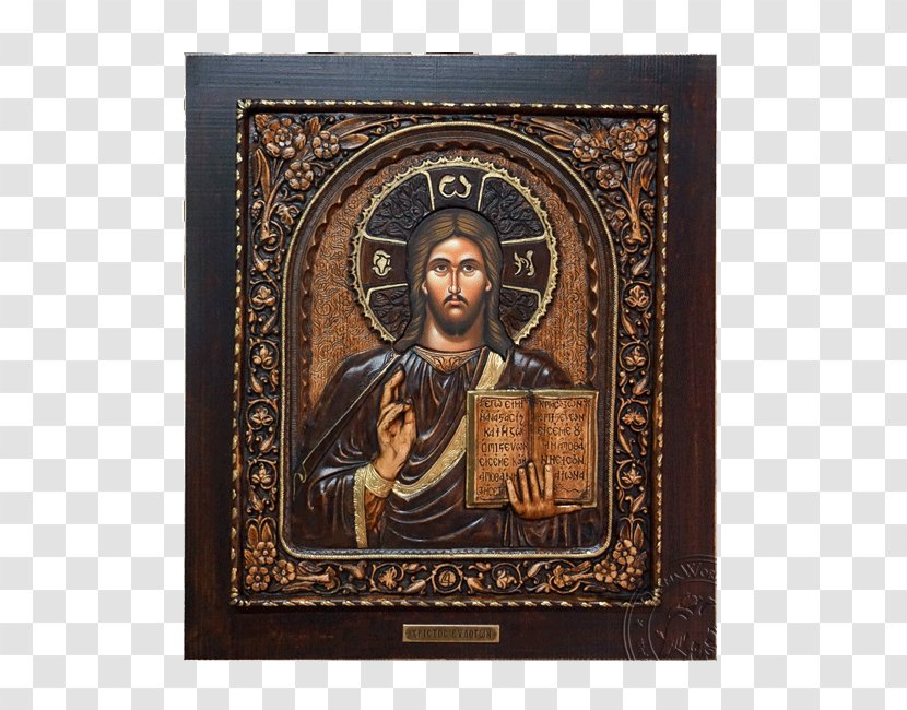 Byzantine Empire Art Theotokos Icon - Jesus - Wood Caving Transparent PNG