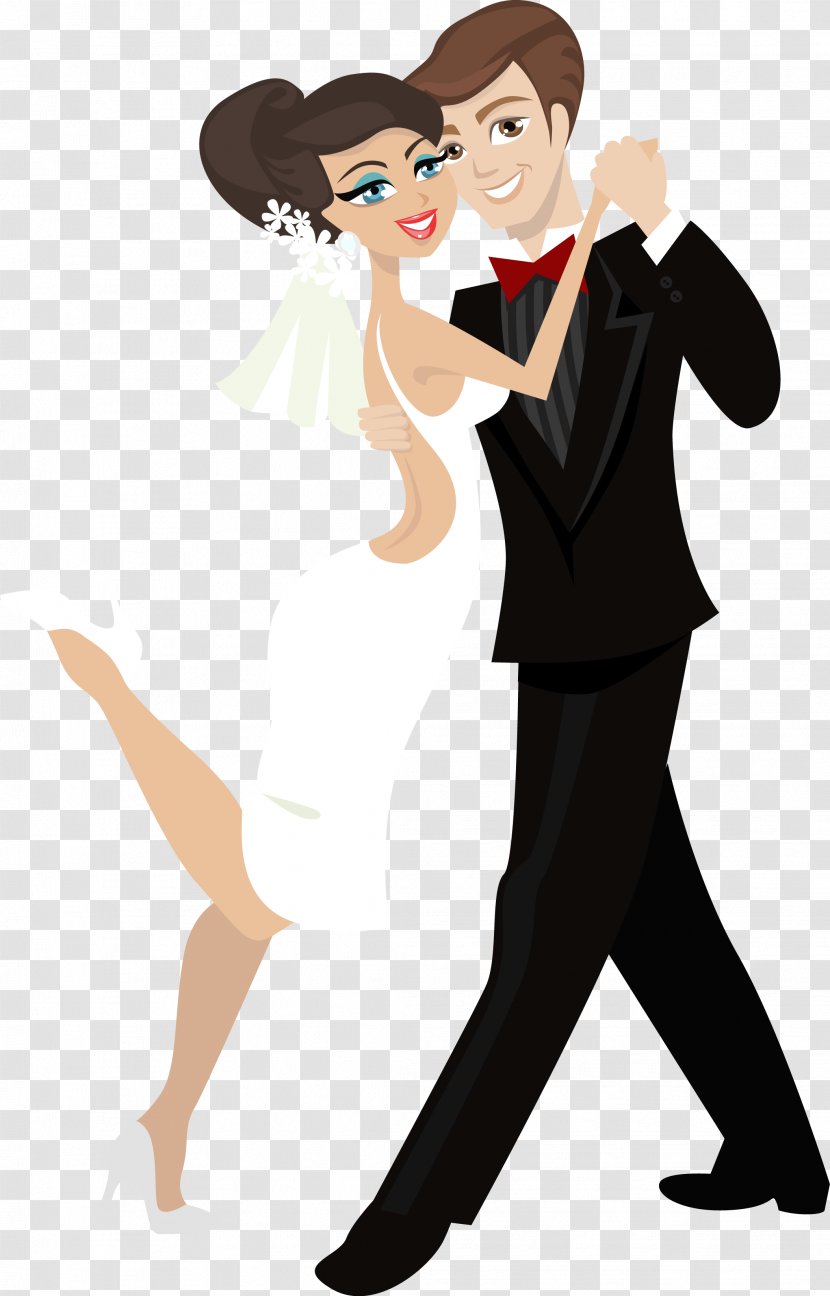 Partner Dance Ballroom Illustration - Watercolor - Dancing Men And Women Transparent PNG