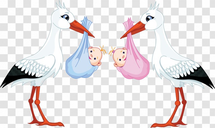 Infant Clip Art - Stork And Baby Transparent PNG