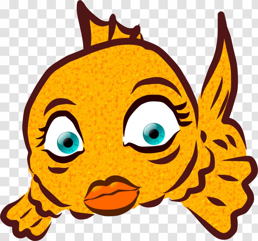 Goldfish Lip Clip Art - Carnivoran Transparent PNG