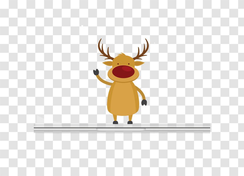 Reindeer Santa Claus Christmas Pxe8re Davids Deer - Drawing - Waving Little Transparent PNG