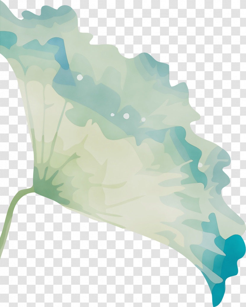 Green Leaf Turquoise Transparent PNG