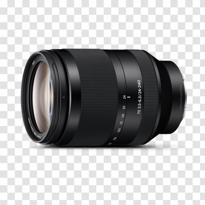 Sony FE 24-240mm F3.5-6.3 OSS E-mount Corporation Zoom Lens Camera Transparent PNG