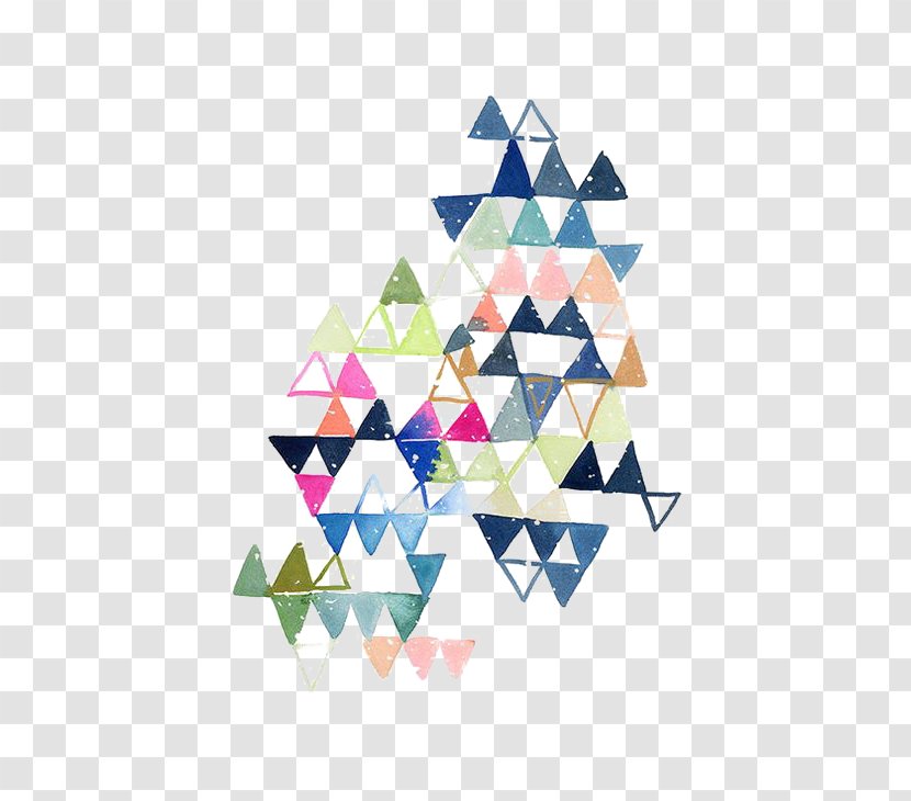 Watercolor Painting Drawing Art Illustration - Abstract - Cartoon Triangle Transparent PNG