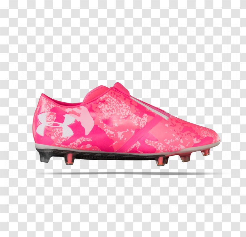 Shoe Football Boot UA ClutchFit Force 2.0 FG Soccer Cleat (Neon Coral/White) Under Armour - Red - Pink Tennis Shoes For Women Transparent PNG