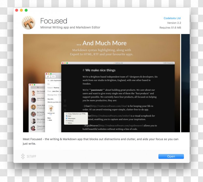 Markdown MacOS Setapp Text Editor App Store - Downloadcom - Media Transparent PNG