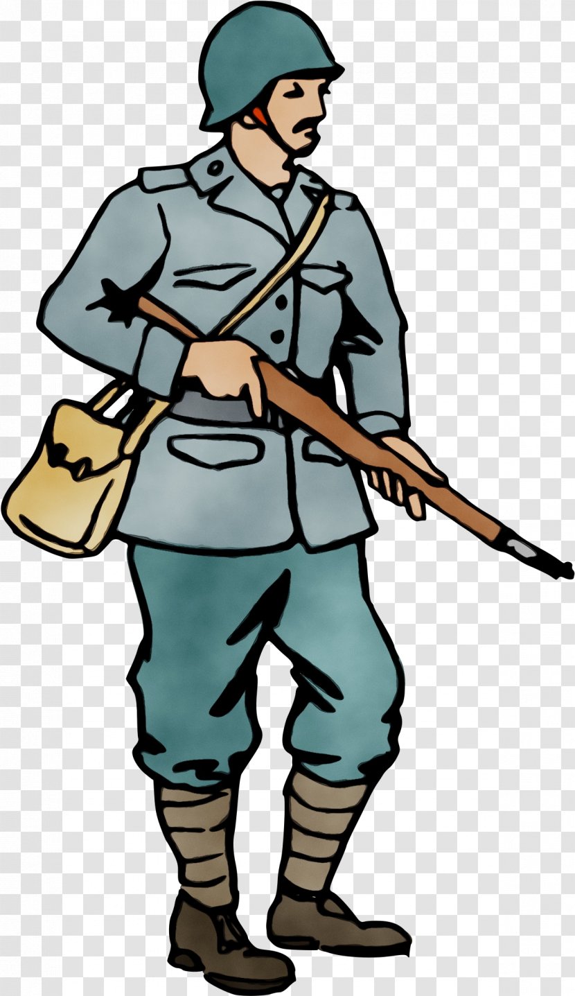 World War I Soldier Army - Cartoon - Infantry Uniform Transparent PNG