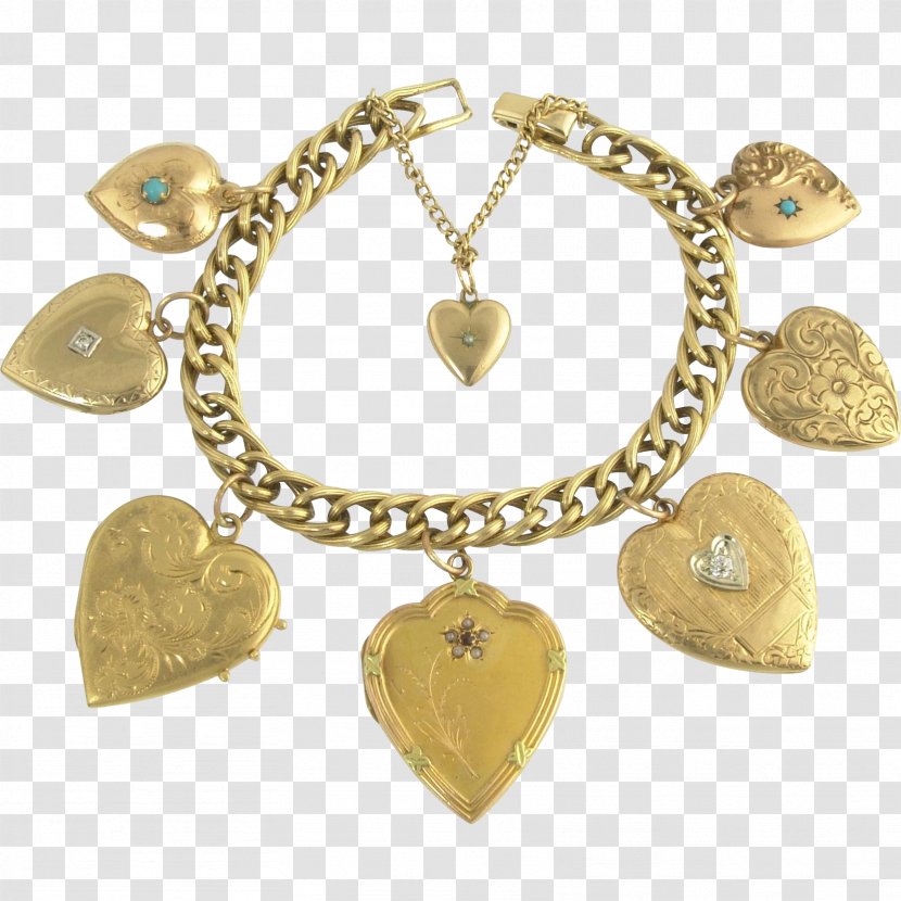 Necklace Charm Bracelet Locket Gold Transparent PNG
