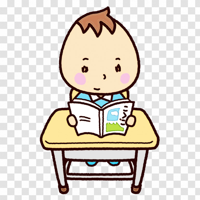 Cartoon Line Table Furniture Child Transparent PNG