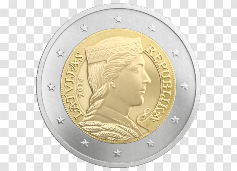 Latvian Euro Coins 1 Coin - Currency - 200 Transparent PNG