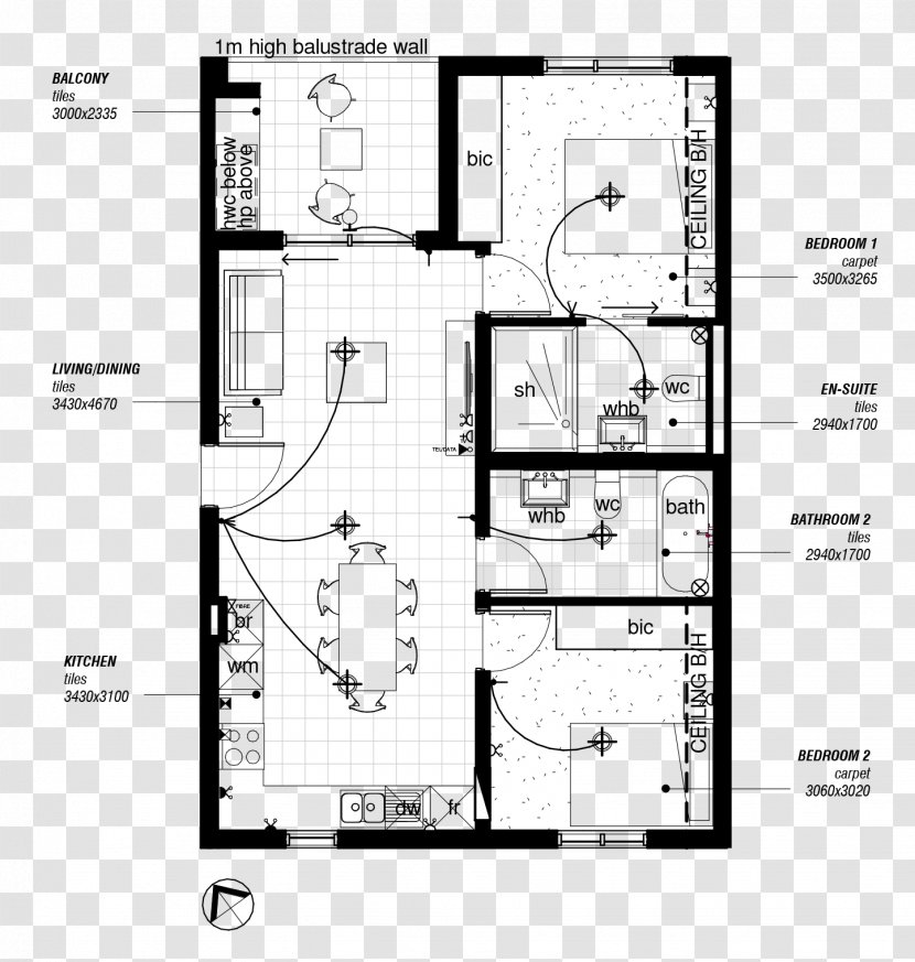 Floor Plan Bedroom Apartment Transparent PNG