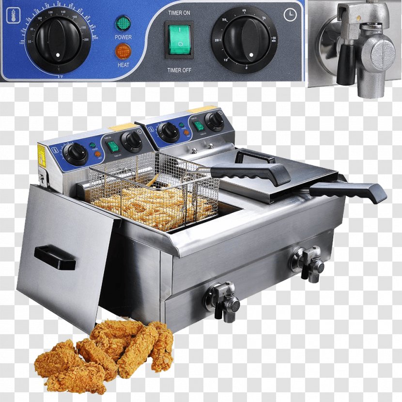 Deep Fryers French Fries Frying Countertop Swan Stainless Steel Fryer - Contact Grill - Kitchen Transparent PNG