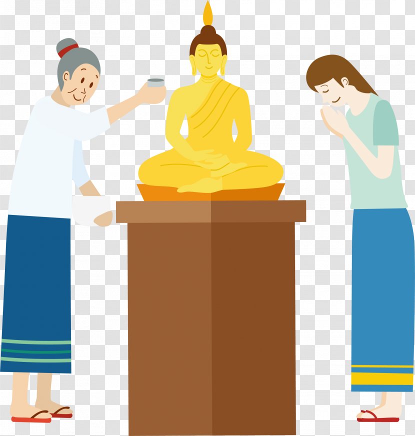Buddhahood Clip Art - Human Behavior - Yellow Buddha Cartoon Transparent PNG