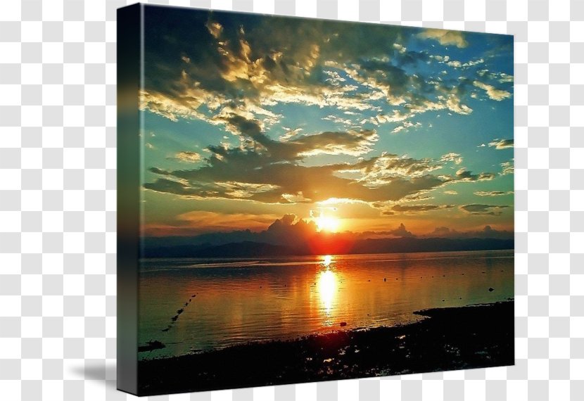 Sunrise Sunset Horizon Sea Painting - Clouds Transparent PNG