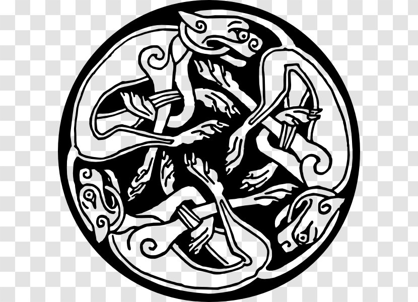 Celtic Hounds Irish Setter Book Of Kells Celts Clip Art - Knot - Rooster Decorative Pattern Transparent PNG