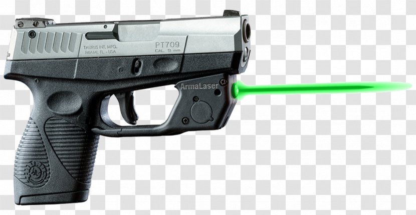 Laser Sight Taurus Slim Pistol - Raygun - Gun Transparent PNG