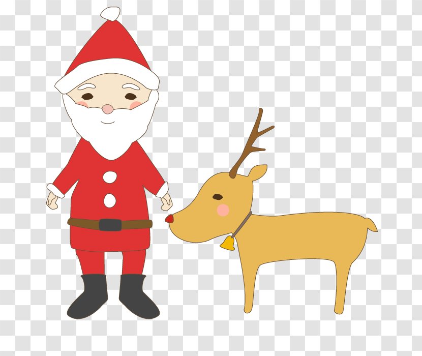 Reindeer Santa Claus Christmas Ornament Clip Art - Decoration Transparent PNG