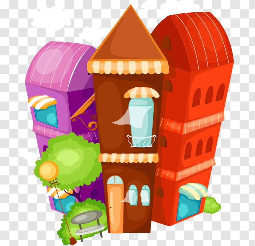 Cartoon Building - Playset Transparent PNG