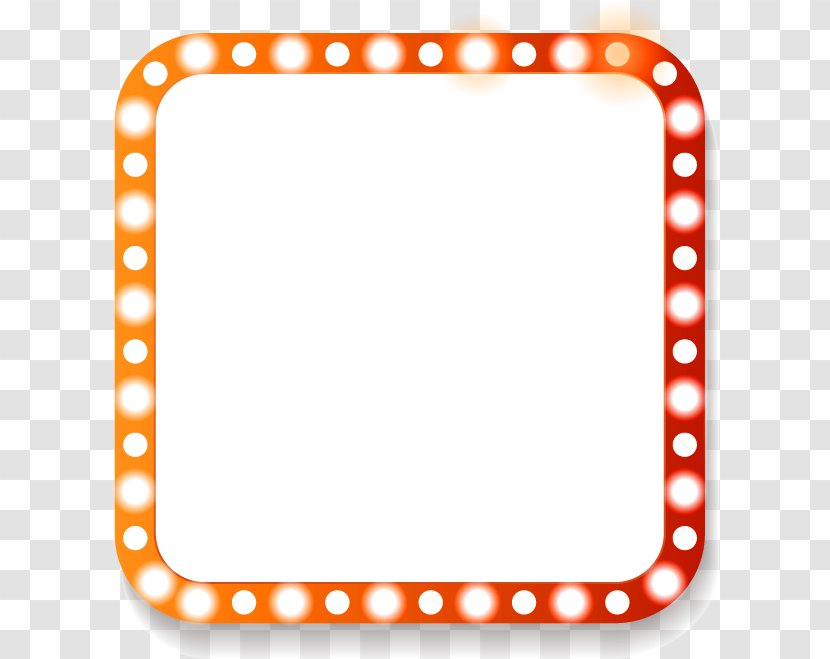 Incandescent Light Bulb Clip Art - Pixel - Orange Border Transparent PNG