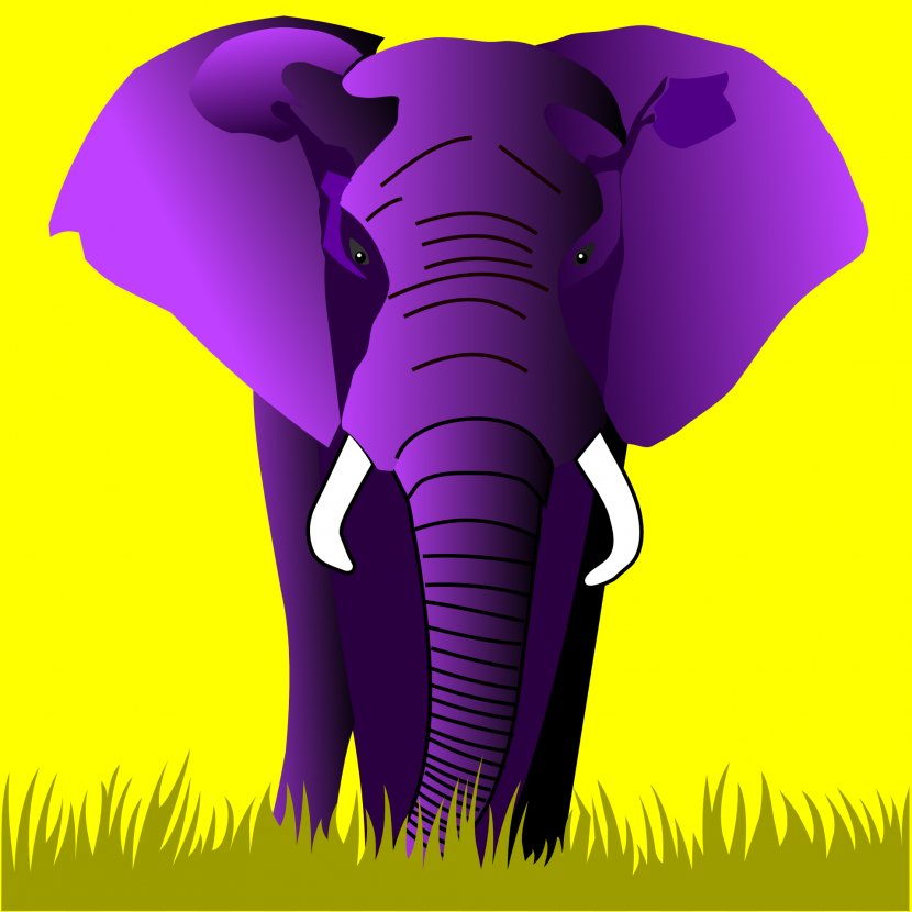 Elephant Purple Animals Clip Art - Organism - Elephants Transparent PNG