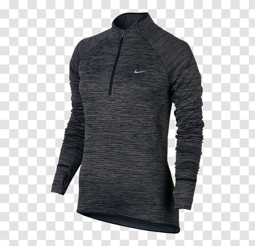 T-shirt Hoodie Nike Running Therma Sphere Element Half Zip Sweat - Zippered Walking Shoes For Women Transparent PNG