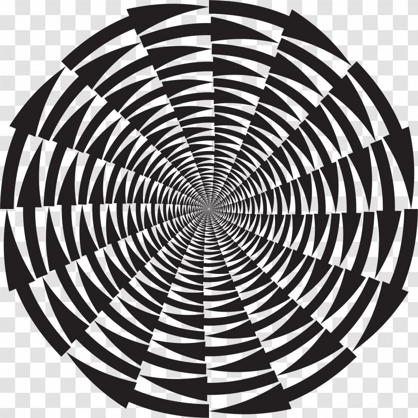 Optical Illusion Optics Fraser Spiral Barberpole - Cartoon - Vortex Transparent PNG