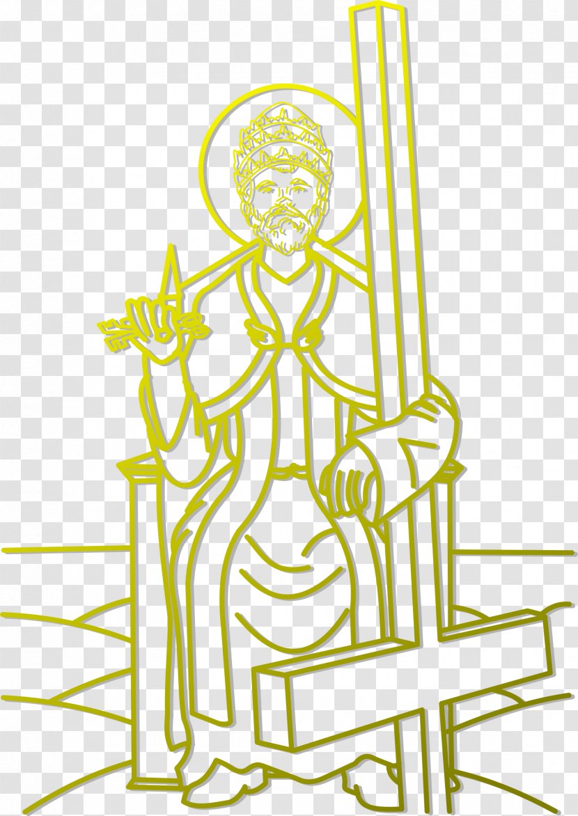 Line Art Drawing Clip - Yellow - PETER Transparent PNG