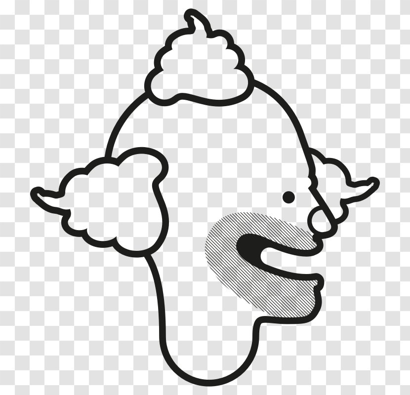 Clip Art Black And White Clown Drawing Cartoon - Color Transparent PNG
