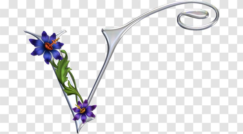English Alphabet Letter V Art - Flora - Flower Transparent PNG