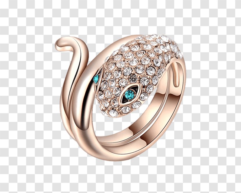Snakes Wedding Ring Jewellery Gold - Crystal Bling Transparent PNG