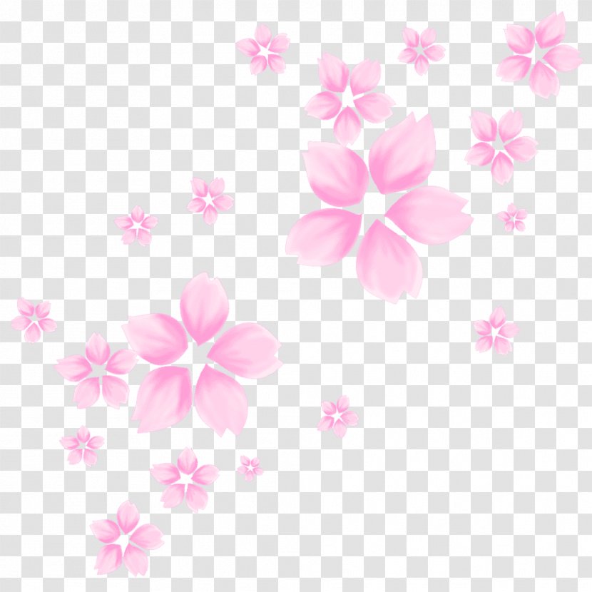 Petal Desktop Wallpaper Floral Design Pattern - Pink - Three-dimensional Black Transparent PNG