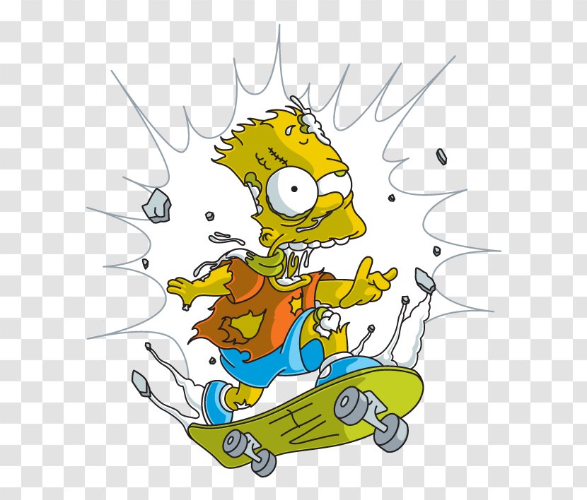 Bart Simpson Homer Drawing Skateboarding - Homero Transparent PNG