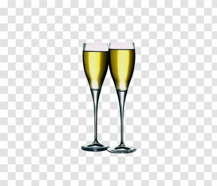 Champagne Glass Beer Wine Cocktail - Tableware - Golden Transparent PNG