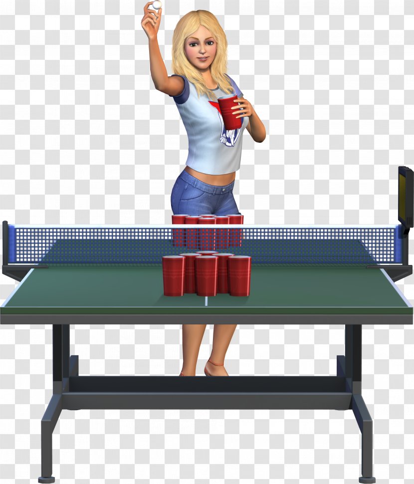 The Sims 3: University Life Ping Pong Paddles & Sets Wiki - Desk Transparent PNG
