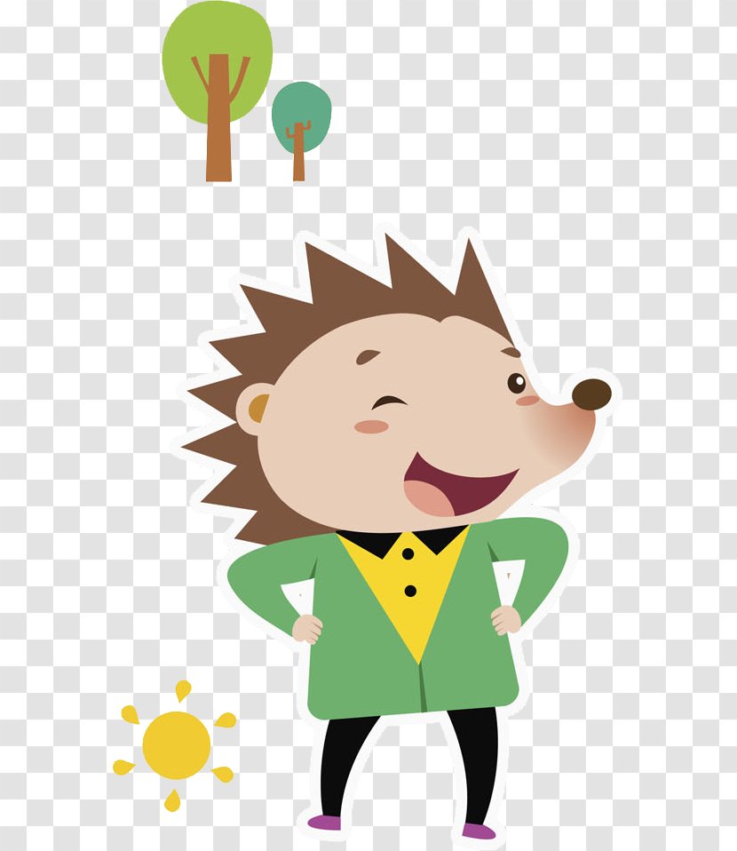 Hedgehog Cartoon Clip Art - Fictional Character - Lovely Transparent PNG