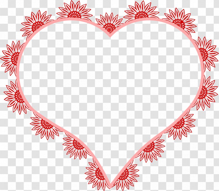 Heart Pixel Art Valentine's Day Clip - Flower - Heart-shaped Frame Transparent PNG