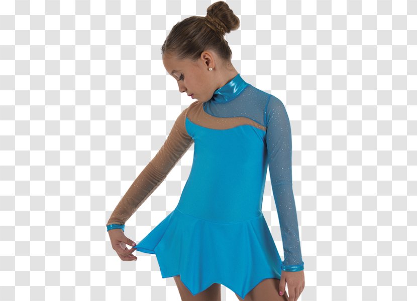 Bodysuits & Unitards Cheerleading Uniforms Shoulder Sleeve - Aqua - Gimnasia Ritmica Transparent PNG